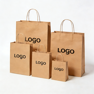 Custom Brown Kraft Paper <b>Bags</b> for Promotion Personalized Logo Handles Clothing Shoes Watches Candles Jewelry Gift <b>Craft</b> - Product Image 3