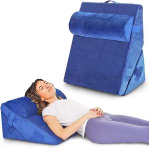 3 buah Set bantal Wedge tempat tidur, busa memori lipat bisa disesuaikan 9 & 12 inci dengan penutup yang bisa dilepas - Product Image 1