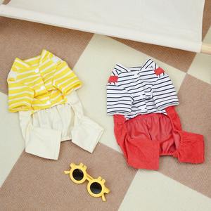 סרבל סגנון חדש לחיות מחמד אביב קיץ אופנתי ארבע רגליים מכנסי כלב בגדי זוג גור עם אבזם מתיחה - Product Image 6