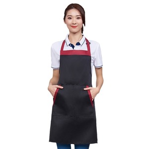 Custom Logo <b>Apron</b> Wine Red Waterproof Unisex <b>Kitchen</b> Workwear Uniforms For Catering And Home Use - Product Image 3