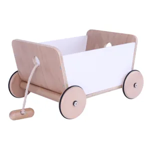 木制玩具盒弯曲木制玩具骑在玩具婴儿waker娃娃婴儿车上