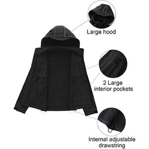 Chaquetas Impermeables de Invierno con Forro Polar, Bolsillos en el Pecho, Exterior de Soft Shell, Resistentes al Viento, con Capucha para Actividades al Aire Libre - Product Image 5