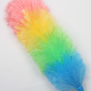 Plumeau en plastique PP multicolore flexible antistatique pour le nettoyage domestique, élimination de la poussière, plumeau à cinq liens avec manche - Product Image 2