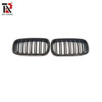 Grille supérieure avant en fibre de carbone pour BMW X5M F85, X5 F15, X6 F16, X6M F86, cadre de calandre avant, coques de rétroviseurs, garnitures de couvercles d'aération
