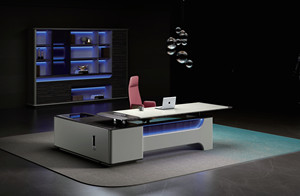 Quản lý hiện đại thông minh nội thất văn phòng kinh doanh bảng điều hành CEO đứng bàn văn phòng với lưu trữ - Product Image 2