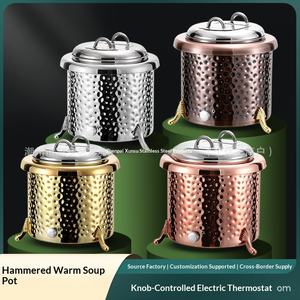 Marmite à soupe isotherme en acier inoxydable 304 Commercial Electric avec commande par bouton en argent/or/cuivre pour usage en <span class=keywords><strong>buffet</strong></span> d'hôtel - Product Image 5