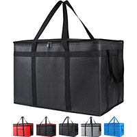 Grande boîte isotherme portable 79l pour grandes pizzas, sacs de livraison chauds, boîte isotherme pour crème glacée en aluminium non tissé pour moto