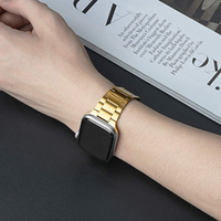 Bracelet de montre Keepwin en acier inoxydable amélioré avec fermoir magnétique pour iWatch SE 9 8 7 6 5 4 3