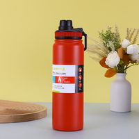 Moderno Termo Aislado al Vacío de Doble Pared de Acero Inoxidable 600ml 800ml, Botella de Agua Deportiva para Viajes y Bebidas