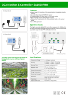 Contrôleur de CO2 rétroéclairé à bouton tactile, double commande (ventilateur, humidificateur/vanne CO2), contrôleur de CO2 sans fil pour serres
