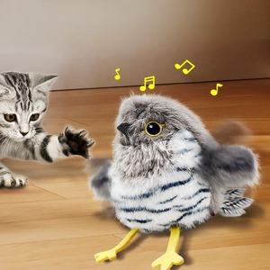 Realistic Plush Bird Pet Toy Squeaky Flapping Wings Interactive Cat Dog Toy - Product Image 2