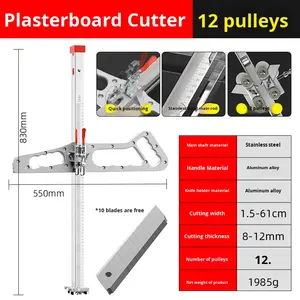 Gipskartonschneider Universalmesser Schneidwerkzeug mit Führungsschiene Holzbearbeitungs-Schneidewerkzeug K SWAP SHIFTER Neues Trockenbau-Schneidegerät - Product Image 6