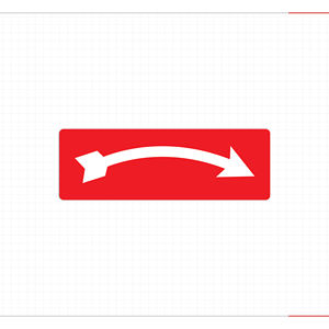 Comprar Pegatinas Rectangulares de Flecha Direccional Derecha, Fondo Rojo, Resistentes al Calor, Impermeables, para Seguridad Vial, Estacionamiento, Vino, Cerveza - Product Image 2