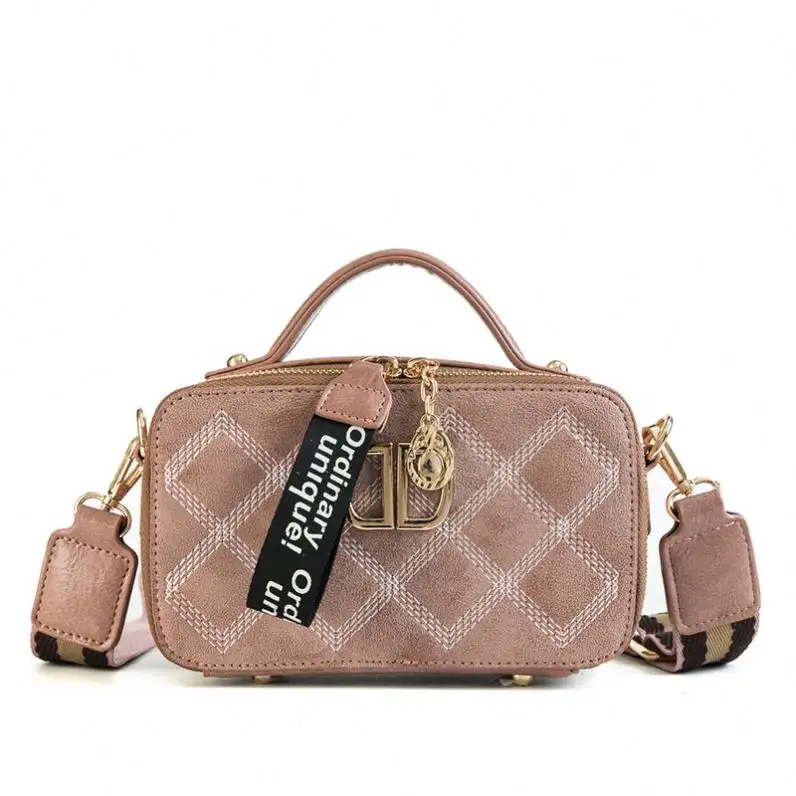 Online Shop Wholesale Bolsos De Mano Suede Leather Pink Mini Ladies Girls Handbag BE0300