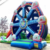 Vente en gros WINWAY : Combo château gonflable commercial en PVC et grande roue, taille personnalisable, pour locations événementielles