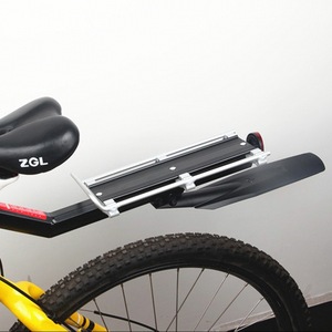 Rak Belakang Sepeda Jalan Raya dari Baja Tahan Lama Anti Karat dengan <span class=keywords><strong>Fender</strong></span> Pelindung Lumpur, Penggantung Barang Sepeda Lepas Cepat - Product Image 1