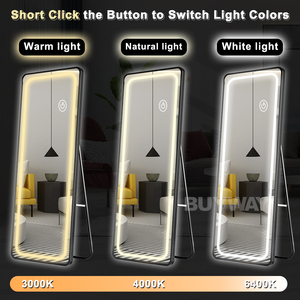 Sàn Thông Minh Sang Trọng Đơn Giản Lớn Lớn Trang Trí Đầy Đủ Chiều Dài Dài LED Đứng Trang Điểm Gương Cho Phòng Khách Miroir Spiegel Espejo - Product Image 3