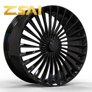 Jantes en alliage d'aluminium forgées noires à rayons multiples pour voiture, 18 19 20 21 22 23 24 pouces, 6x139.7, pour GRT Patrol <span class=keywords><strong>Cima</strong></span> 350Z Murano - Product Image 2