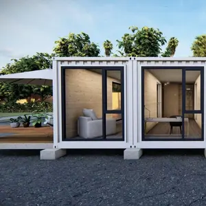 Modern moda prefabrik hafif çelik çerçeveleme küçük bahçe stüdyo bir çerçeve kabin ev
