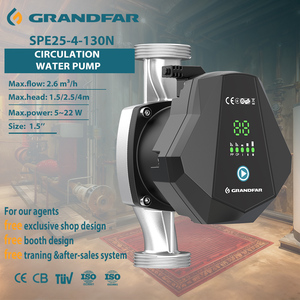 ปั๊มน้ำร้อนแบบหมุนเวียนเงียบ ประหยัดพลังงาน Grandfar 5-22W 47ลิตร/นาที 0.23EEI  รุ่น SPE25-4-130N  ประหยัดพลังงาน - Product Image 1
