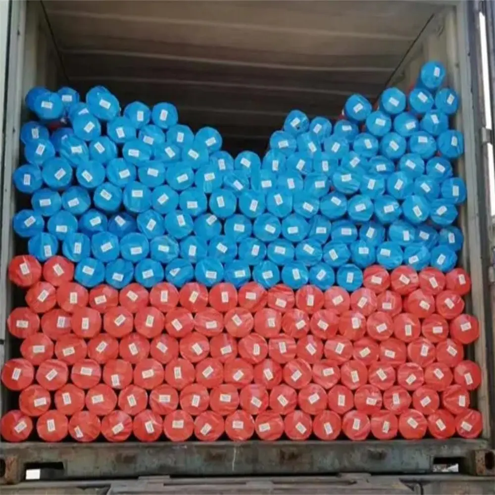 China tarpaulin rolls Factory Supply Blue Orange Korea 100% Virgin Plastic PE Tarpaulin Roll