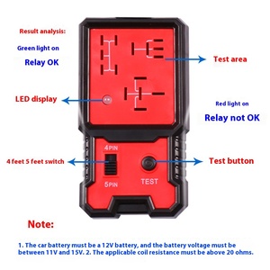 Testeur de relais de voiture 12V avec voyant LED outils de Diagnostic automatique pour vérificateur de batterie testeur de relais électronique accessoires de voiture - Product Image 5