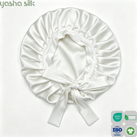 Bonnet de nuit en soie avec logo, plusieurs couleurs, différentes tailles, emballage personnalisé, boîte cadeau de luxe en soie de mûrier pour femmes
