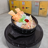Statue de simulation alimentaire personnalisée (bœuf, œuf, nouilles) en fibre de verre, impression 3D, pour enseigne de magasin et décoration extérieure