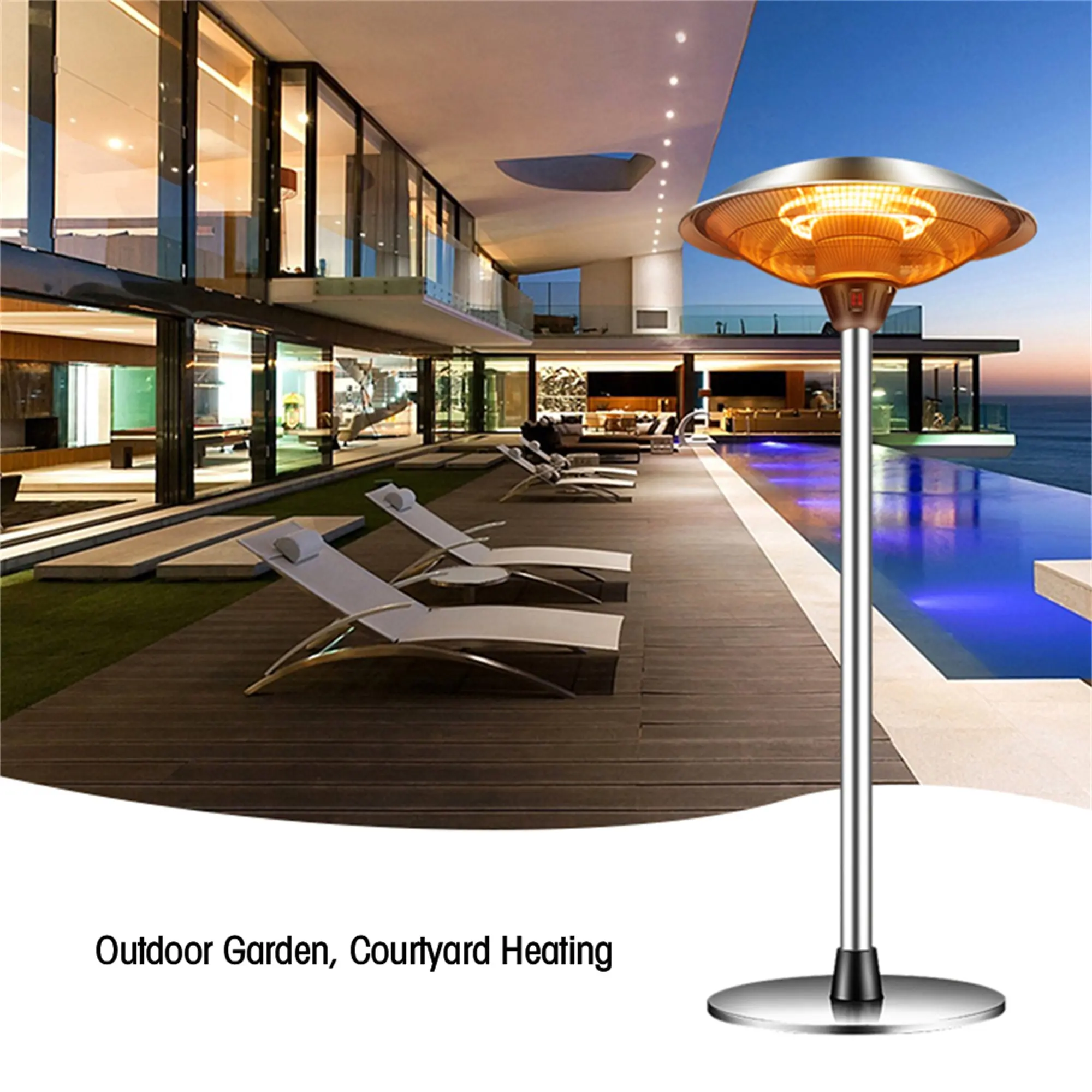 KEYO Remote Control Outdoor Garden Courtyard Heating Use Freestanding Home Electrical Heater