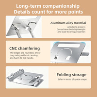 Support de lecture réglable en alliage d'aluminium, pliable, pour bureau, avec serre-pages et clips de maintien des pages