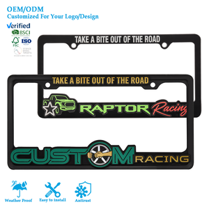 Marco de Matrícula de Plástico Personalizado Resistente a la Intemperie, Marco Deportivo para Matrícula de Coche con Letras 3D en Relieve - Product Image 1