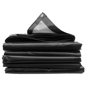 Boxin Tarpaulin 220PE Black Silver <b>Waterproof</b> Sunshade Outdoor Cover - Product Image 3