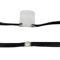 Guirlande lumineuse à pixels adressables 100 LED DC12V SK6812-RGBW IC, marque EVO, 12mm, 3 broches, fil noir 20AWG 10cm, 0.1W/Pixel, plat, IP67