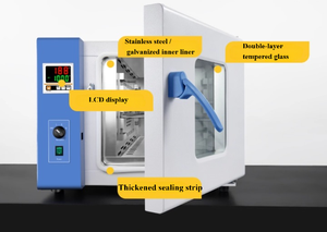 प्रमाणित मजबूर हवा सुखाने ओवन 304 स्टेनलेस स्टील Temp10-300 गर्म हवा परिसंचरण ओवन 42/70/136/210/245l - Product Image 5
