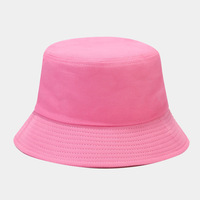 Topi Bucket Warna Permen Polos untuk Luar Ruangan, Topi Nelayan Musim Panas, Topi Polyester Warna Solid Desainer, Topi Matahari Bucket Portabel