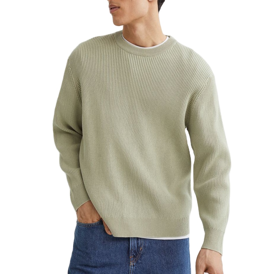 Custom Logo Embroidered Men's 100% Merino Wool Plain Blank Crewneck Knitted Pullover Solid Color Cashmere Warm Sweaters for Man
