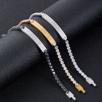 Bracelet de tennis gravé au laser Zhongzhe, chaîne en corde DIY, bracelets de couple, non ternissables, hypoallergéniques, personnalisables