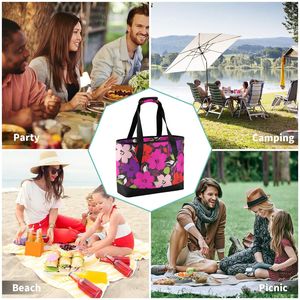 Sac Isotherme Floral Hawaïen pour Repas – Sac Glacière Thermique Portable avec Fermeture Éclair pour Voyage et Pique-nique - Product Image 6