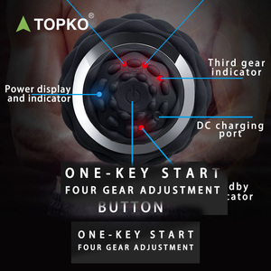 TOPKO aptitud músculo liberación vibrante de maní Bola de masaje logotipo personalizado eléctrica de silicona negro de yoga Bola de masaje - Product Image 4