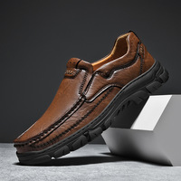 Chaussures en cuir véritable pour hommes, personnalisables en gros, pour le bureau et les occasions formelles, en cuir de vachette, décontractées et habillées
