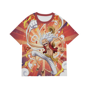<span class=keywords><strong>T</strong></span>-<span class=keywords><strong>shirt</strong></span> unisexe à manches courtes <span class=keywords><strong>Luffy</strong></span> en polyester doux imprimé, motif dessin animé classique 2026, idéal pour l'é<span class=keywords><strong>t</strong></span>é - Product Image 4