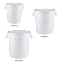 Conteneur de stockage alimentaire rond de 10 gallons, bac à ingrédients en PE, ustensiles de cuisine, baril en plastique pour restaurant avec couvercle