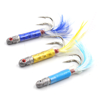 Umpan Pancing Jig Logam Tuna Feather Lead Sink Head Murah Grosir