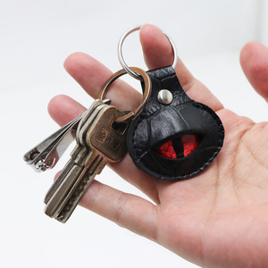 Crocodile-patterned <b>leather</b> <b>keychain</b> with evil eye design, cosplay party accessory/waist pendant. - Product Image 2