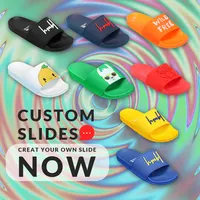 Super Soft PU Slides Sandals, Custom Slides Logo
