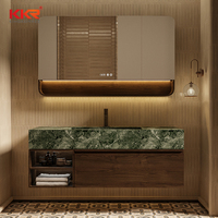 Lavabo mural moderne de luxe en marbre avec drain pour hôtels, villas et projets de salles de bain haut de gamme