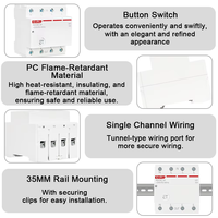 Disjoncteur intelligent WiFi Tuya EWeLink MCB 3P+N avec minuteries, relais, commande vocale pour Alexa Google Home Assistant WiFiCB