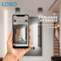 LOSO High Brightness Commercial Hotel Home Office Noir Blanc Aluminium 5W 10W 15W Plafonnier LED monté en surface