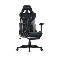Chaise de jeu en cuir noir extensible, luxe léger, ergonomique, chaise de bureau de course pour ordinateur, pivotante réglable à 4 positions