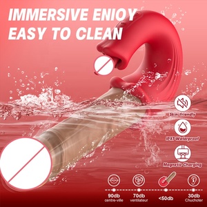 Productos de masturbación femenina Pontec Wriggle & Flicking Vibe, juguetes masturbadores para mujeres, estimuladores de clítoris, consoladores, juguetes sexuales. - Product Image 4